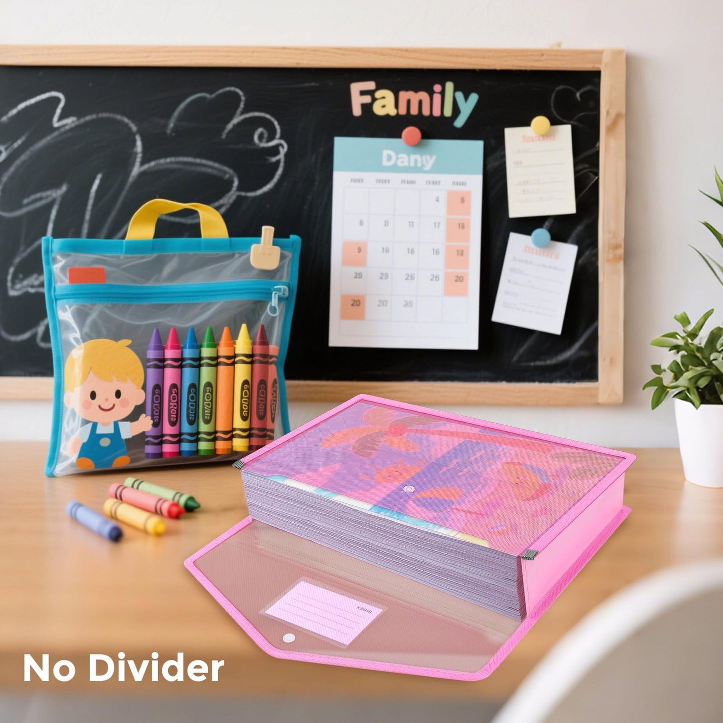 Expanding File Folder 5PCS, 2-Inch Expansion, Plastic Envelopes for Documents, No Dividers, Folders for Documents