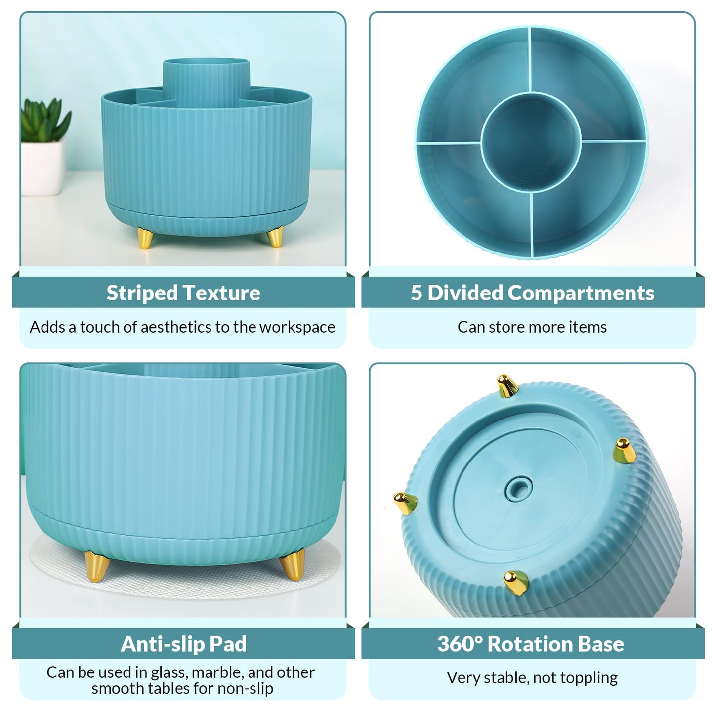 360° Rotate Elegant Comb Case, Portable Travel Comb Holder,  Storage Box for Hair Combs, Perfect Gift for Women & Men