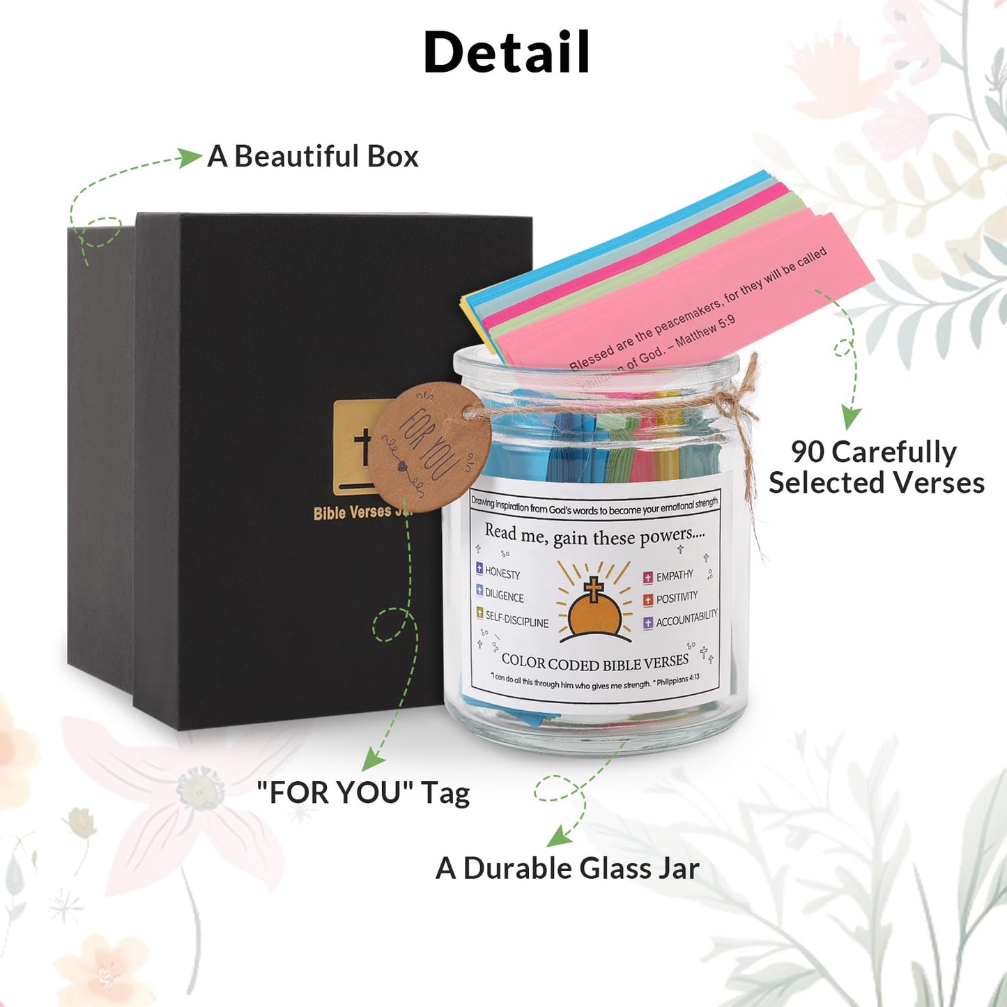 Bible Verse Jar, Christian Gifts, Read Me When for Emotions and Feelings, Religious Gifts for Women Men Mom Dad Friend, Prayer Hope Jar