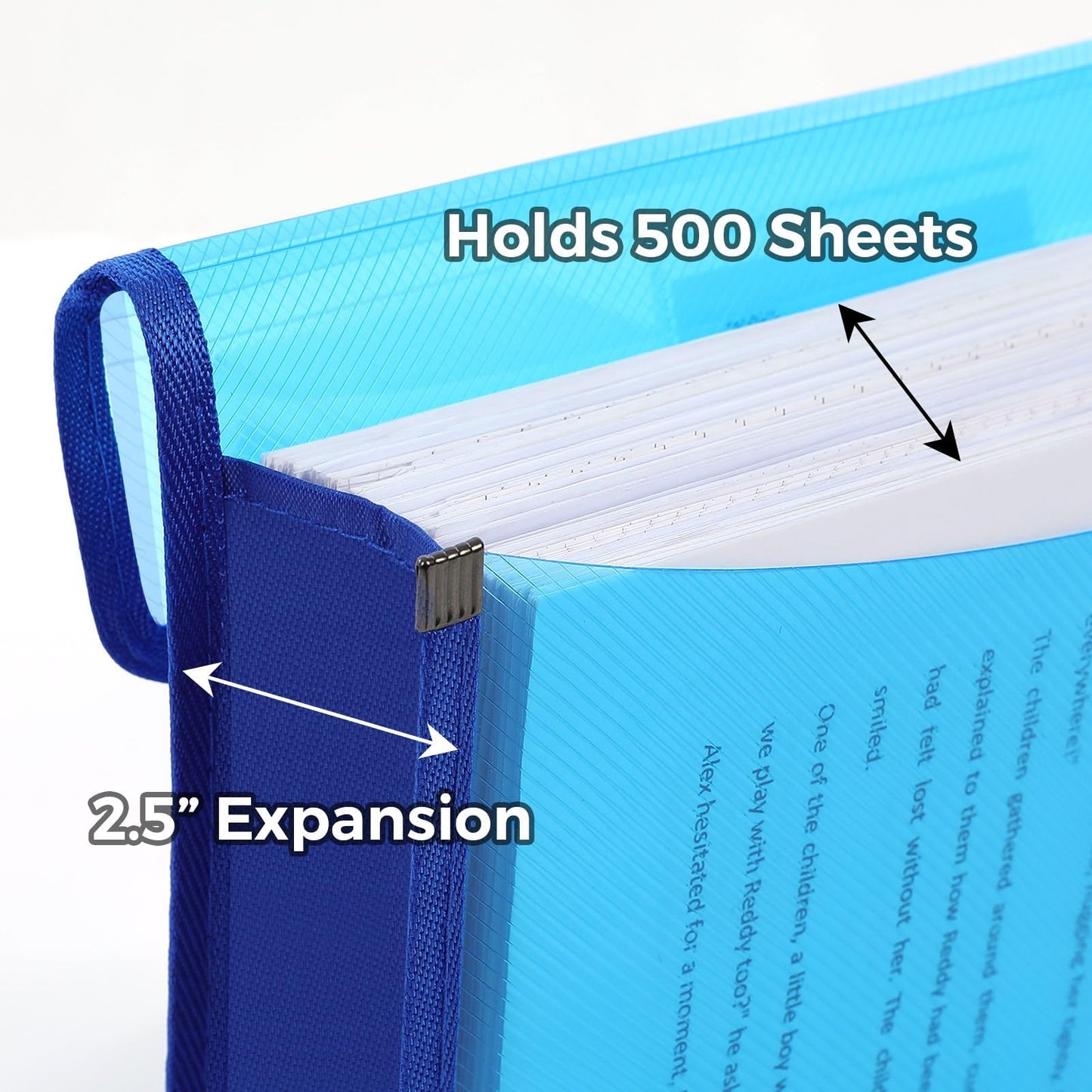Expanding File Folder 5PCS, 2-Inch Expansion, Plastic Envelopes for Documents, No Dividers, Folders for Documents
