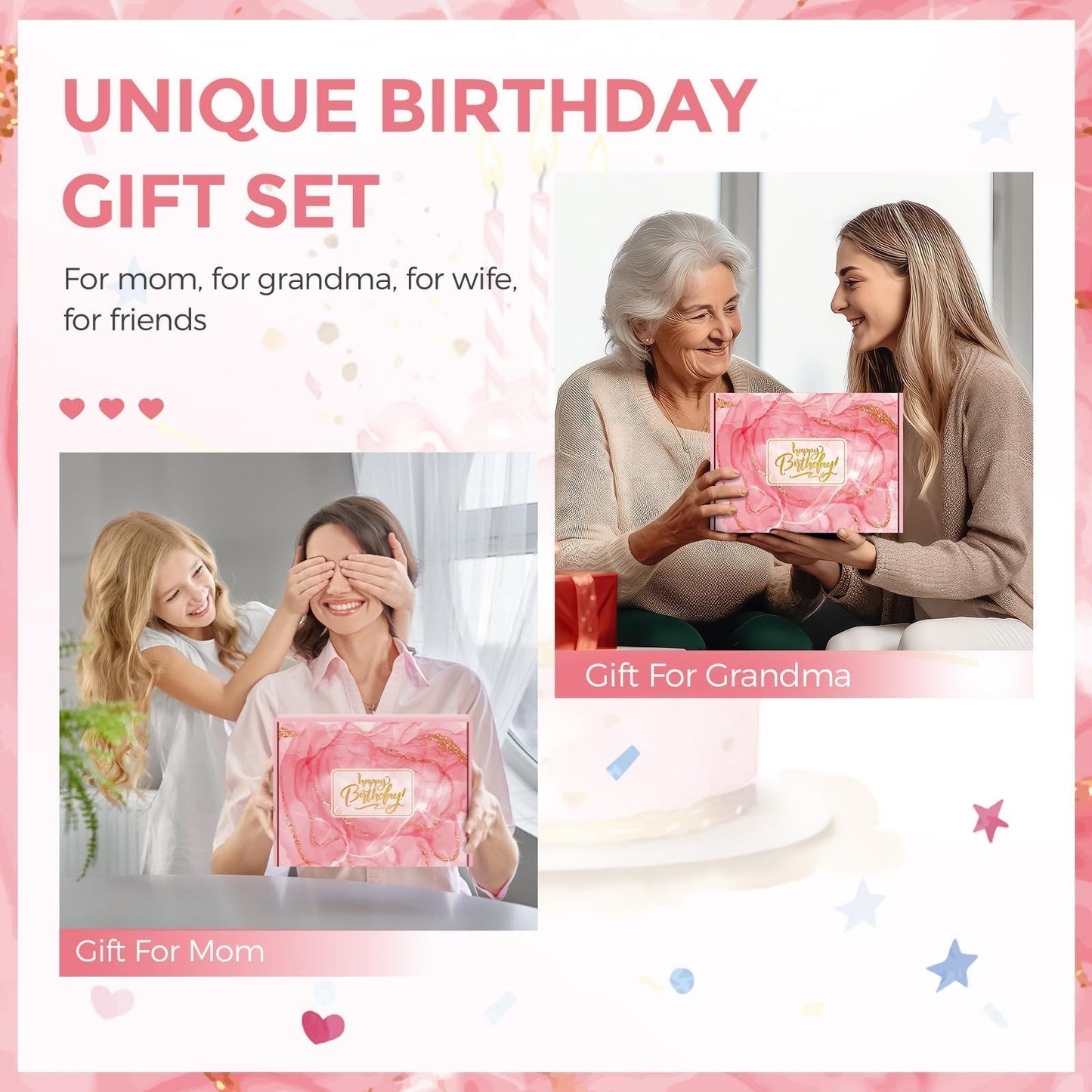 Birthday Gifts for Women, Happy Birthday Gift for Mom, 6 Pcs Mug Gifts Set, Funny Birthday Gift for Friends, Sister, Coworkers, Wife, Mom, Daughter