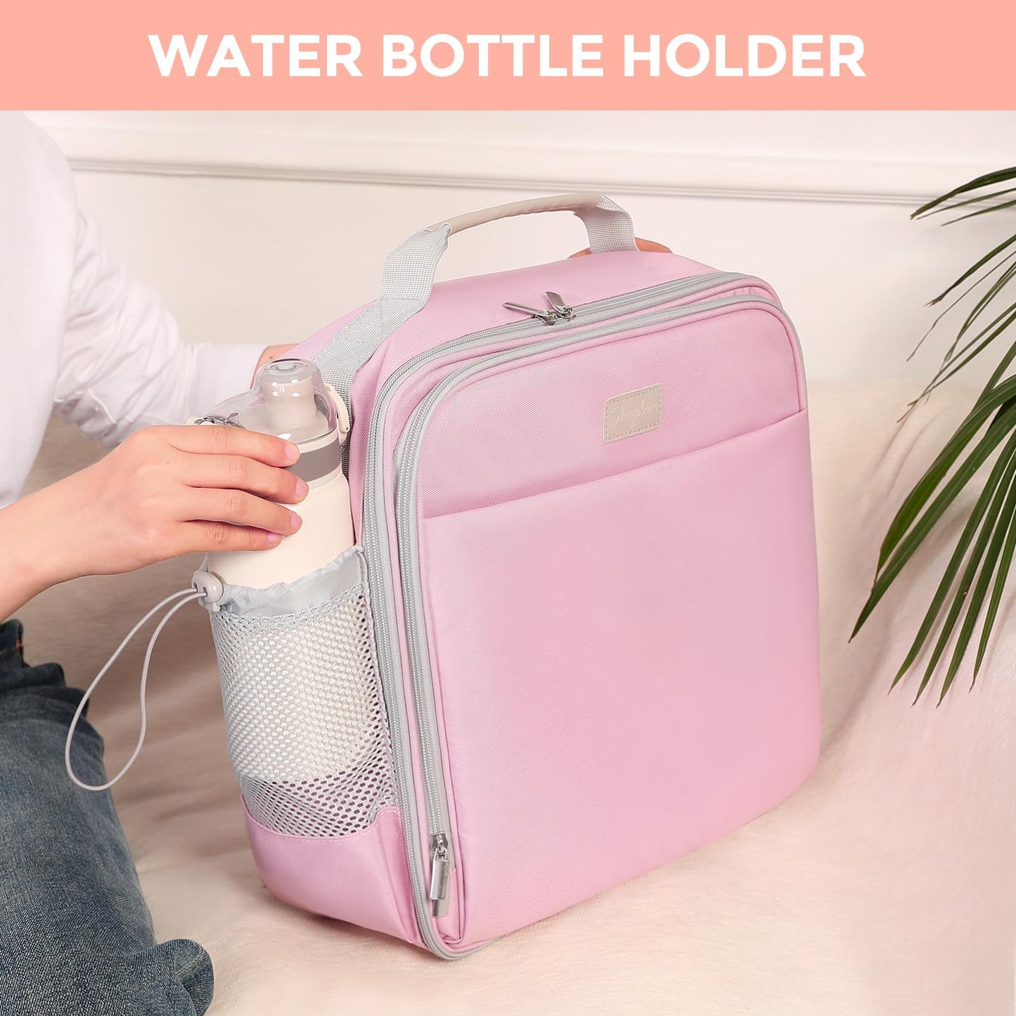 3-Inch 650-Sheet Zipper Binder with Adjustable Shoulder Strap & Handle, 3-Ring Zip Up Binder for School & Office, Multi-Pocket Binder with Dual Zipper Closure