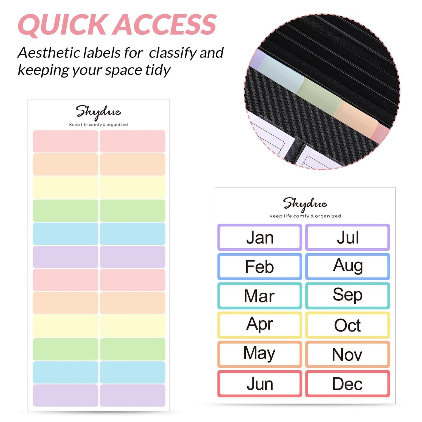 Receipt Coupon Organizer Holder, 2 Packs 13 Pockets Small Accordion File Organizer, Mini Expanding File Folder for Small Business, 10 * 5.5 Inches