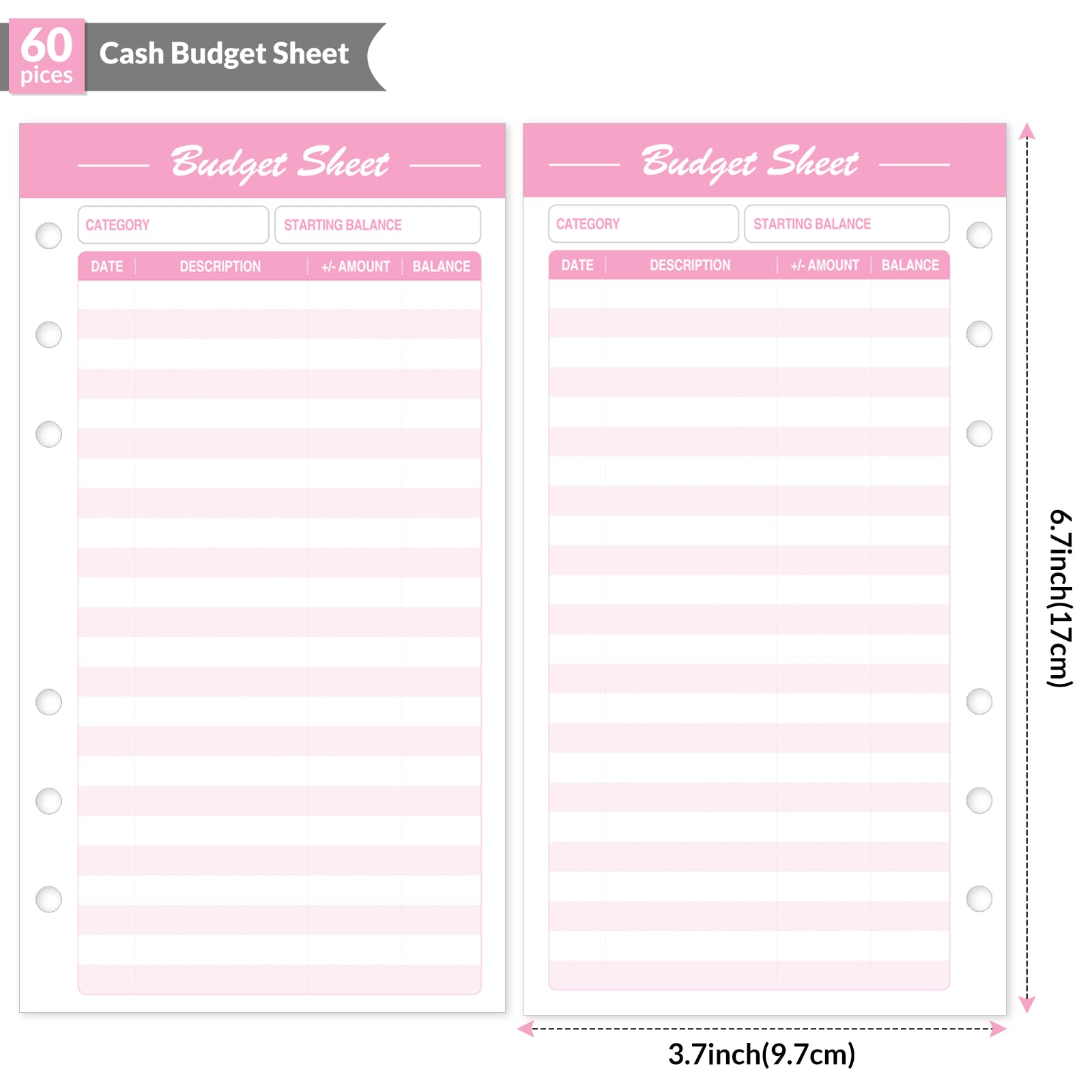 SKYDUE 60pcs Expense Tracker Budget Sheets for A6 Budget Binder,6-Hole skydue-60pcs-expense-tracker-budget-sheets-for-a6-budget-binder-6-hole
