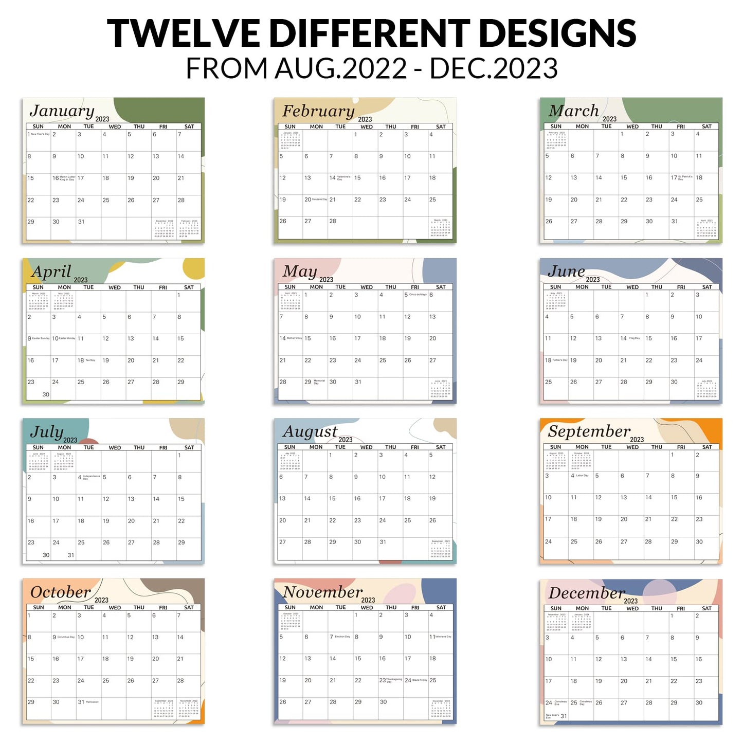 SKYDUE Magnetic Calendar for Fridge,Fridge Calendar 2023 from Jan.2023 - Jun.2024,10" x 8" Calendar 2023 Prefect for Viewing and Planing Each Day at Home & Office