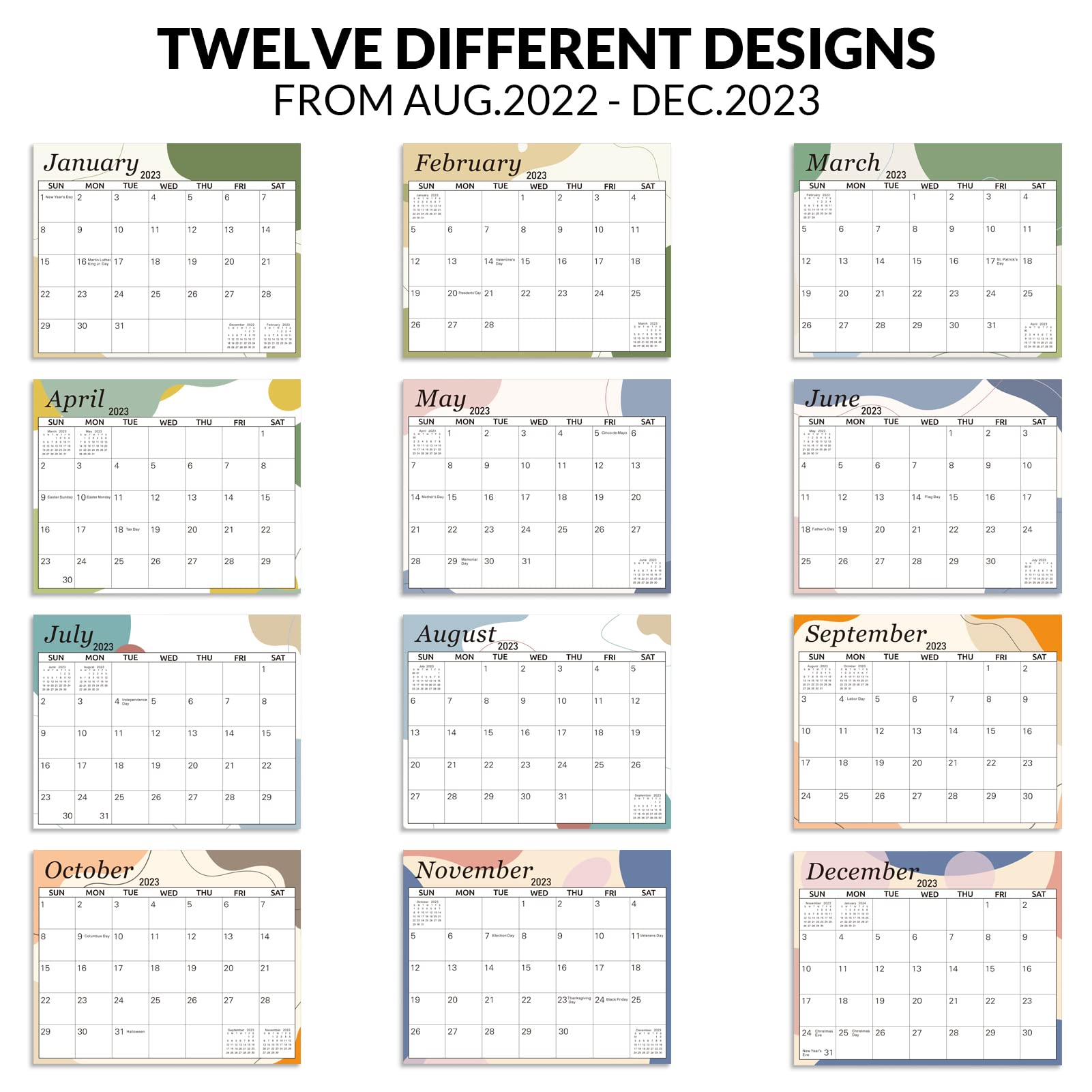 SKYDUE Magnetic Calendar for Fridge,Fridge Calendar 2023 from Jan.2023 - Jun.2024,10" x 8" Calendar 2023 Prefect for Viewing and Planing Each Day at Home & Office