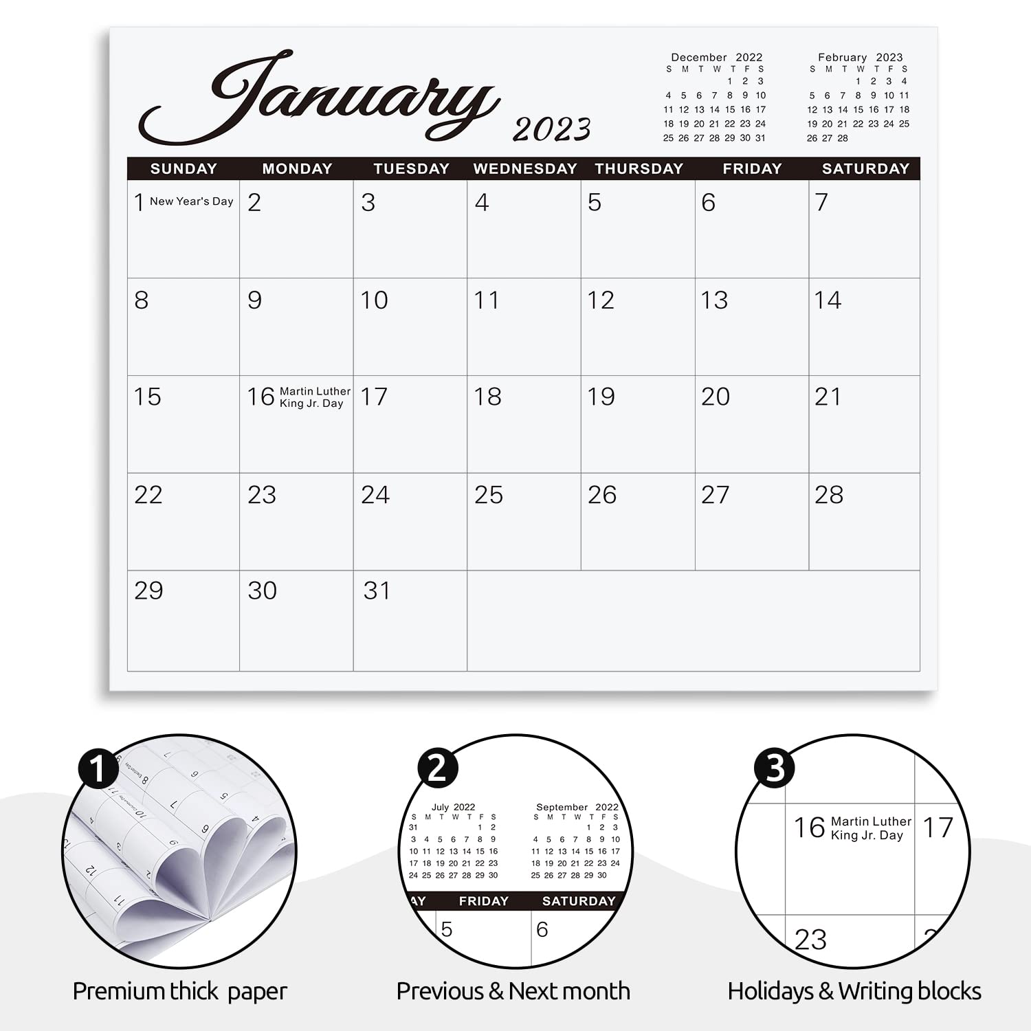 SKYDUE Magnetic Calendar for Fridge,10" x 8",Fridge Calendar 2023 from Jan.2023 - Jun.2024, Magnetic Calendar 2023-2024 Prefect for Viewing and Planing Each Day at Home & Office