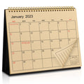 SKYDUE Small Desk Calendar 2023, Calendar 2023 from Oct.2022 to Dec 2023,10" x 8.5", Standing Flip Kraft Desk Calendar with To-do List & Notes for Office, School