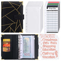 SKYDUE Budget Binder with Zipper Envelopes Money Organizer for Cash
