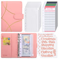 SKYDUE Budget Binder with Zipper Envelopes Money Organizer for Cash
